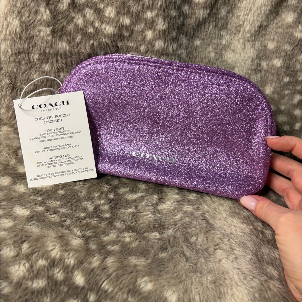Coach Shimmering Purple Cosmetic Case